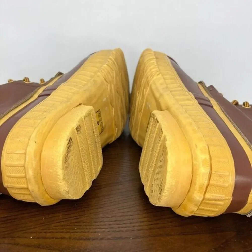 Weather-Rite Steel Shank Men's Boot 8 Brown Yellow Casual Lace-Up Ankle No Lined